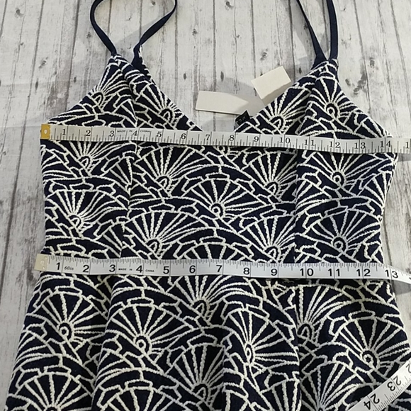 NWT Design Lab Navy Blue & White Dress - Picture 6 of 8